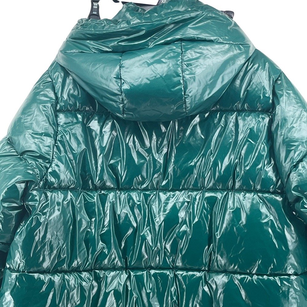 A New Day Green Glossy Longline Puffer Coat Water Resistant XXL VN1119796 - Picture 4 of 8